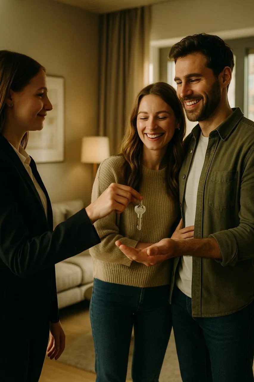 Встречаемся и передаем ключи счастливому клиенту